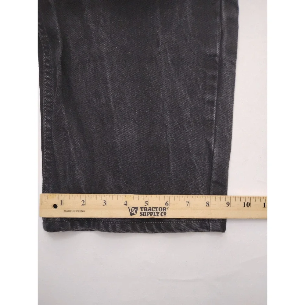 Levis 505 Jeans Black Straight Leg 40x32 Made In Mexico  2005 Vintage Faded